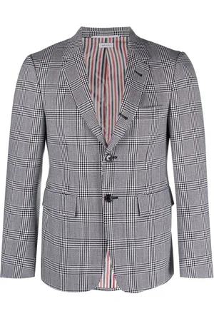 Thom Browne Check-pattern single-breasted blazer