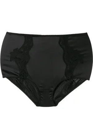 Dolce & Gabbana High-waisted lace-detail satin briefs