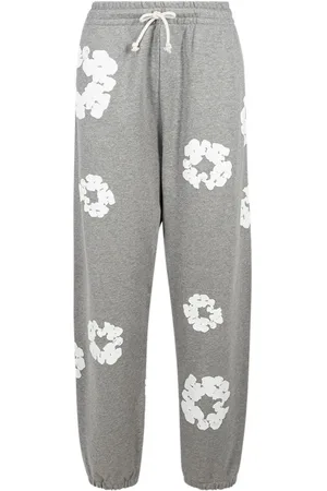 DENIM TEARS Drawstring "Cotton Wreath" track pants
