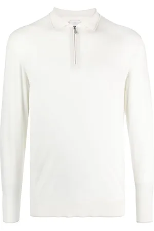ELEVENTY Half-zip wool polo shirt