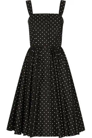Dolce & Gabbana Polka-dot cotton midi dress