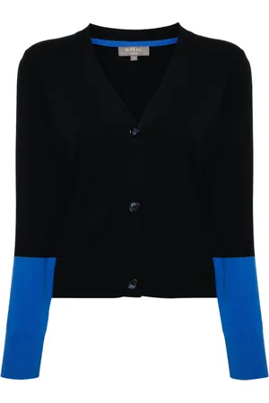 N.PEAL Colour-block cashmere cardigan