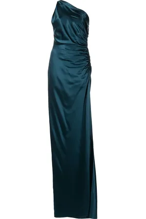 Michelle Mason Gathered-detail silk gown