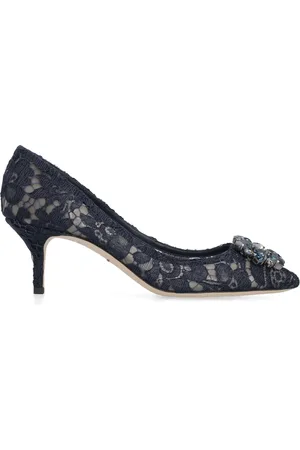 Dolce & Gabbana Lace-detail 75mm heeled pumps