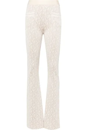 Palm Angels Monogram-jacquard knitted trousers