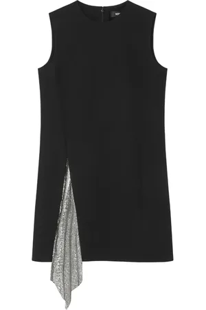 VERSACE Mesh-insert shift mini dress