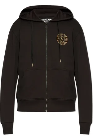 VERSACE Logo-embroidered hoodie