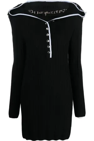 Y / PROJECT Ruffle-collar merino wool minidress