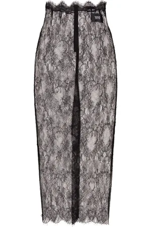 Dolce & Gabbana Semi-sheer lace midi skirt