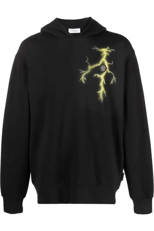 Philipp Plein Gothic-print rhinestone-embellished hoodie