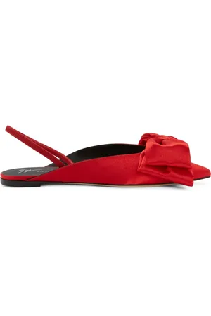 Giuseppe Zanotti Johanna bow-detail satin pumps