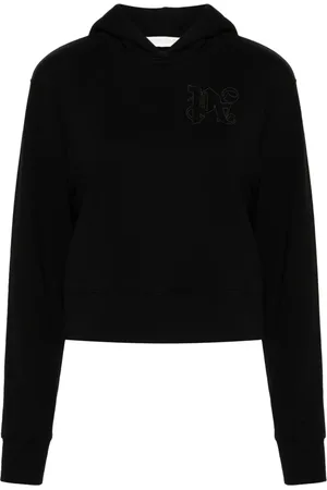 Palm Angels Logo-embroidered cotton hoodie