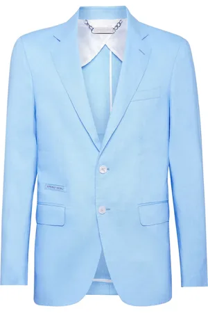 Philipp Plein Single-breasted linen blazer