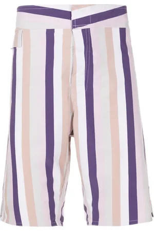 AMIR SLAMA Striped mid-rise bermuda shorts