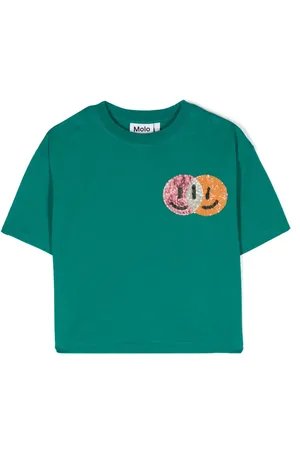 Molo Reinette sequin smile T-shirt