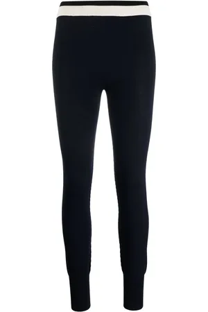 Jil Sander Contrast-stripe knitted leggings