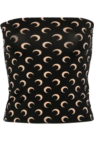 Marine Serre Crescent Moon-print tube top