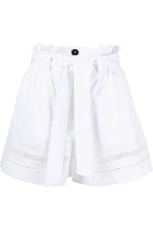 LORENA ANTONIAZZI Belted cotton shorts