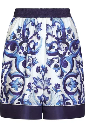 Dolce & Gabbana Majolica-print silk pajama shorts