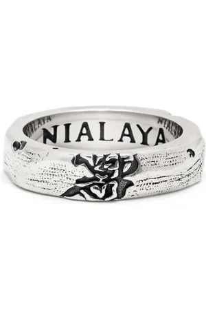 Nialaya Carved vintage-effect ring