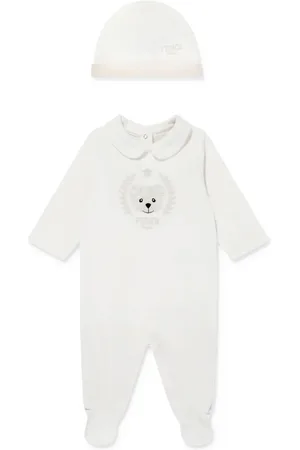 Fendi Teddy bear-embroidered babygrow set