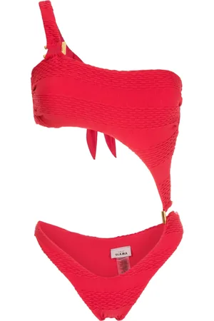 AMIR SLAMA Cut-out one-shoulder swimsuit