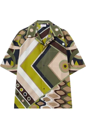 Puccini Vivara-print cotton bowling shirt