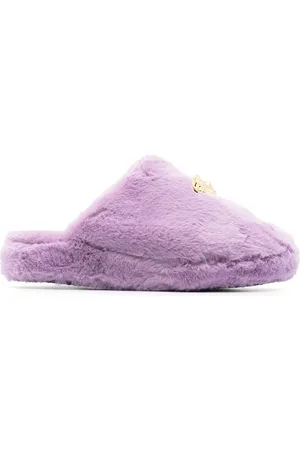 VERSACE Medusa faux-fur slippers