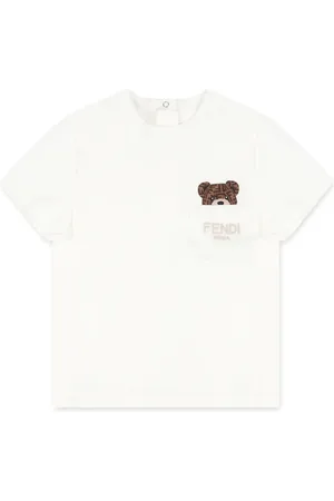 Fendi Logo-embroidered cotton-blend T-shirt
