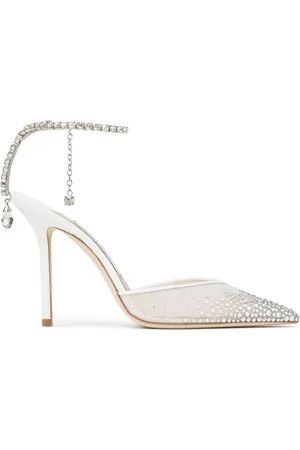 Jimmy Choo 100mm Saeda crystal-embellished pumps