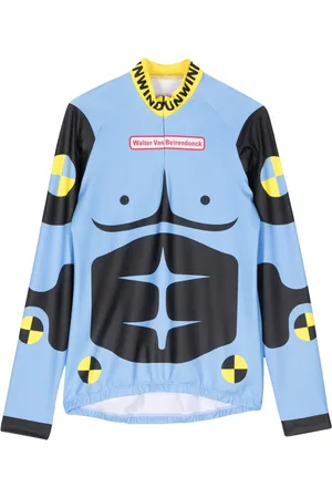 WALTER VAN BEIRENDONCK Dummy-print long-sleeve cycling top