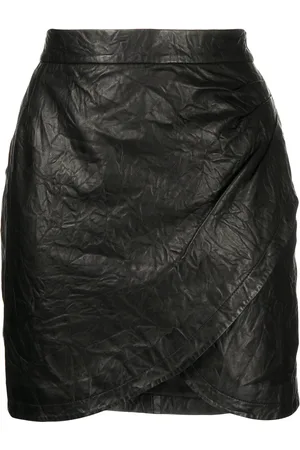 Zadig & Voltaire Wrapped leather mini skirt