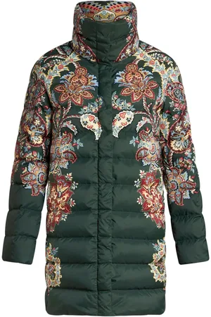 Etro Paisley-print zip-up puffer coat
