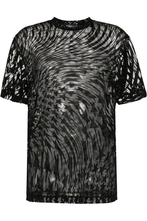MUGLER Flocked-print T-shirt