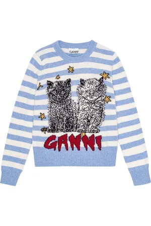 Ganni Embroidered long sleeve jumper