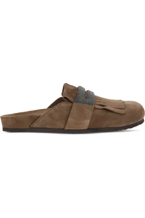 Brunello Cucinelli Monili-embellished loafer mules