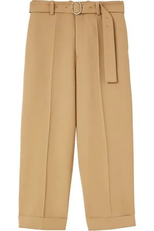 Jil Sander Straight-leg belted wool trousers