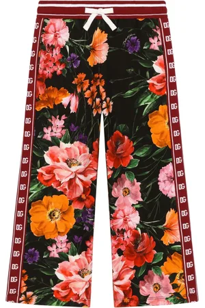 Dolce & Gabbana Floral-print wide-leg joggers