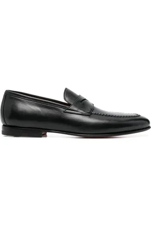santoni Penny leather loafers