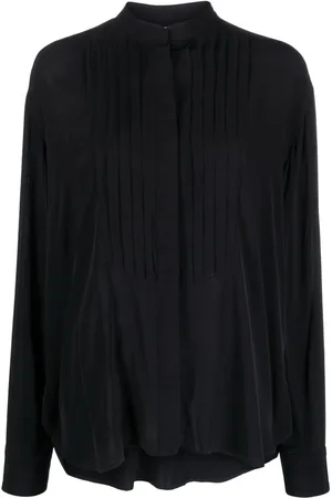 Isabel Marant Amel pleated crepe blouse