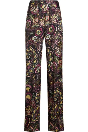 Etro Twill-print straight-legged trousers