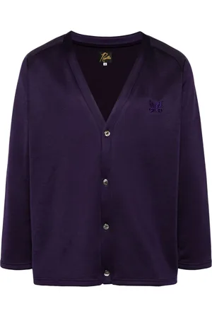 Pins & Needles Embroidered-logo V-neck cardigan