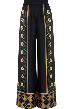 La DoubleJ Floral-print palazzo trousers