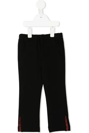 Familiar Ruffle-detail straight-leg trousers