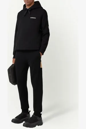 Burberry Check-panelled track pants