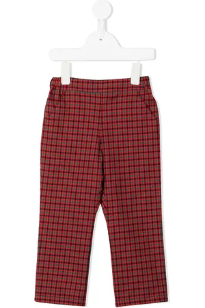 Familiar Plaid-check print trousers