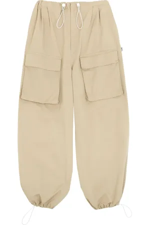 Maison Margiela Wide-leg cargo cotton trousers