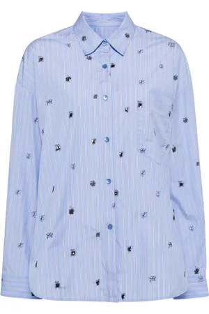 JNBY Sequined butterfly-embroidered shirt