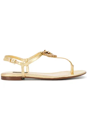 Dolce & Gabbana Devotion leather thong sandals