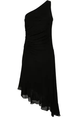Twin-Set Drape-detail one-shoulder dress